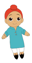 Load image into Gallery viewer, Manu is an Indian, Sikh, Punjabi boy. This plush toy is for children of all ages.