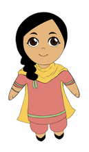 Load image into Gallery viewer, Mahi is an Indian, Sikh, Punjabi girl. This plush toy is for kids of all ages.