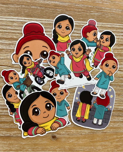 Manu and Mahi Stickers (10 Pack)