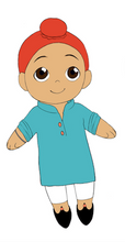 Load image into Gallery viewer, Manu is an Indian, Sikh, Punjabi boy. This plush toy is for children of all ages. 
